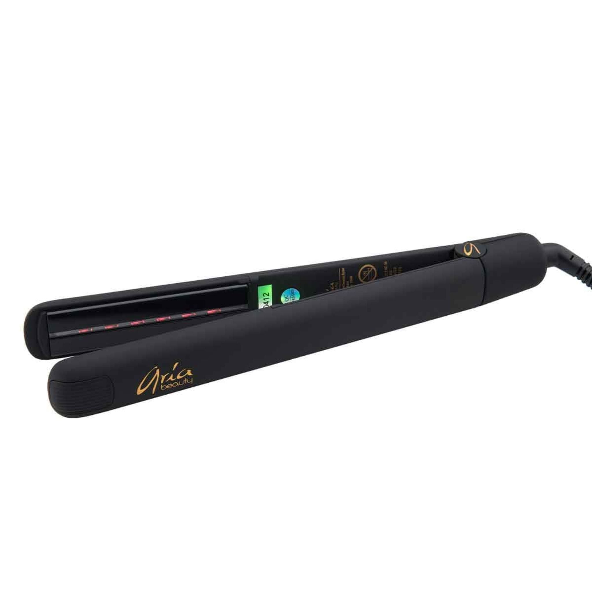 Aria Beauty 1 Inch Infrared Hair Straightener In Black