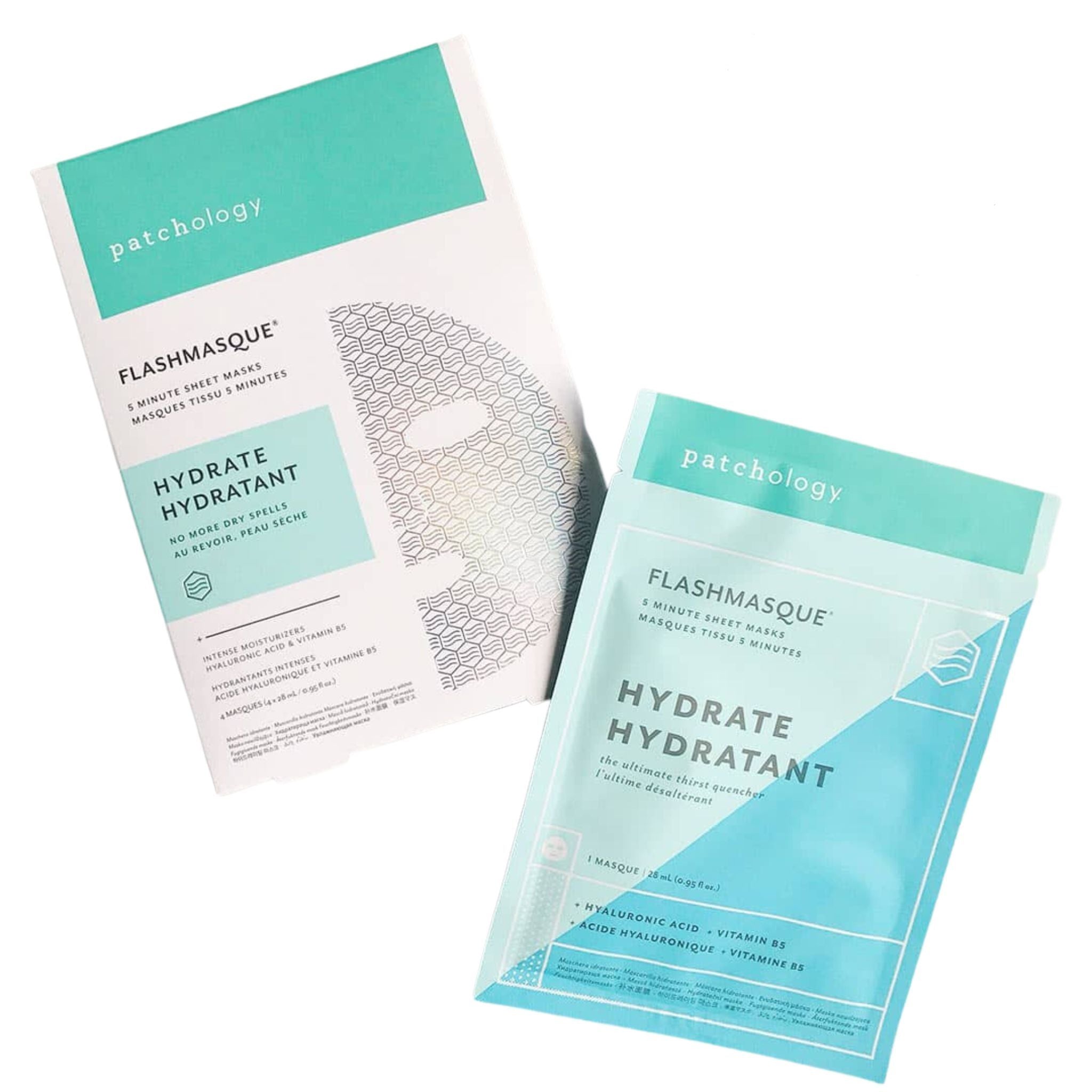 Patchology - FlashMasque® Hydrate 5 Minute Sheet Masks - 4 Pack